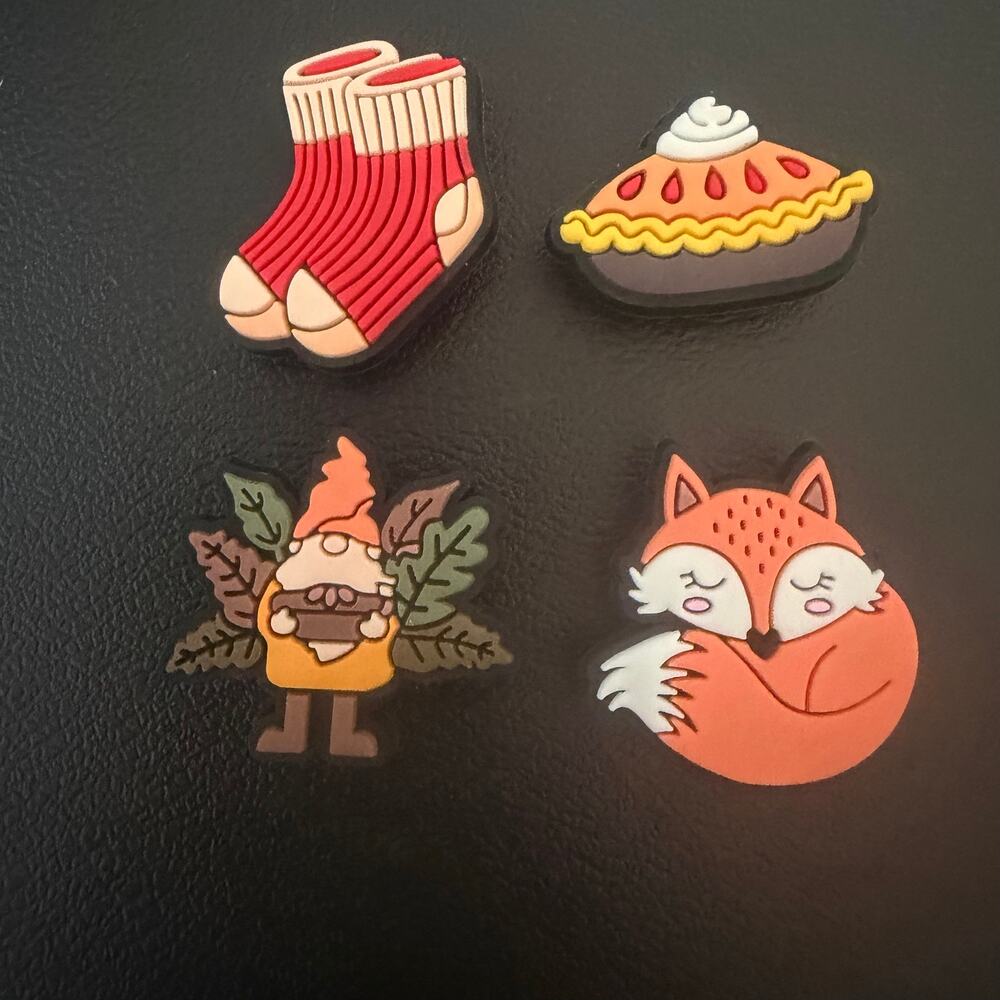 Bogg Bag Compatible Bits, Charms, Accessories Set of 4 fall, New No Tags